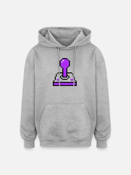 Arcade Joystick Retro Console - Oversized Unisex Hoodie - heather grey