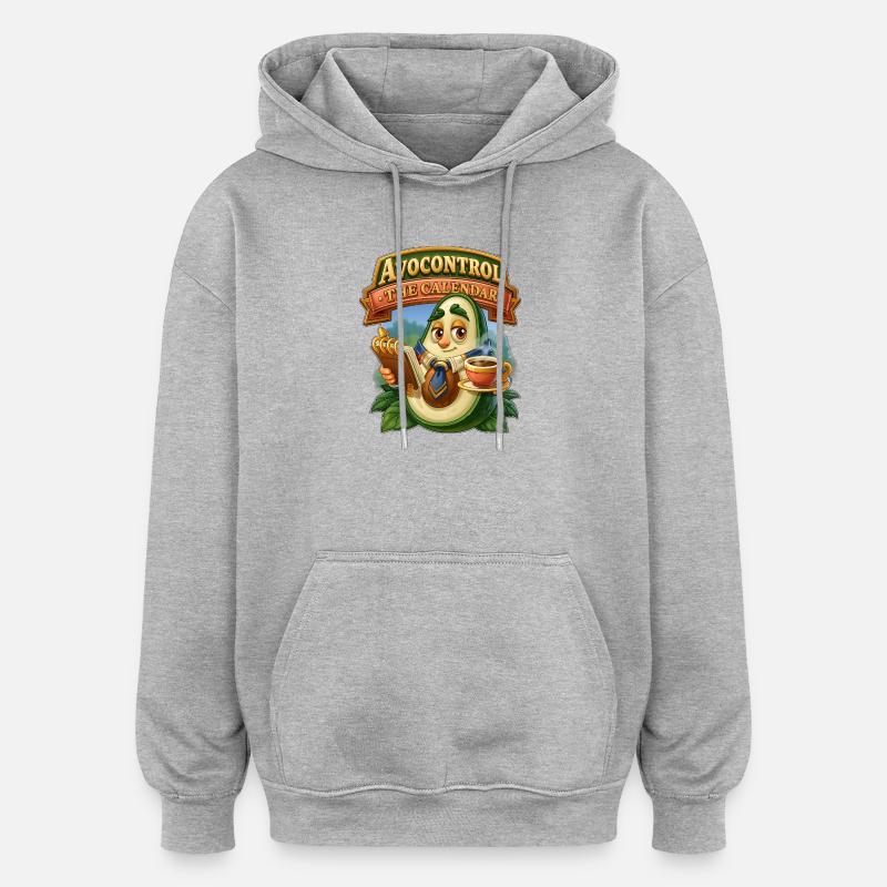 Avocontrol: Der Kalender - Oversized Unisex Hoodie - Grau meliert