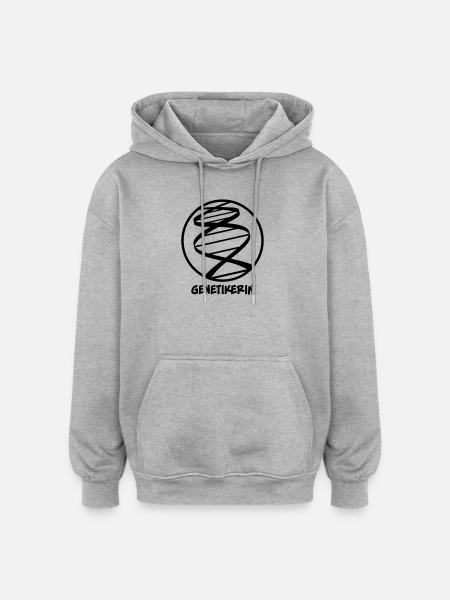 Genetikerin - Oversized Unisex Hoodie - Grau meliert
