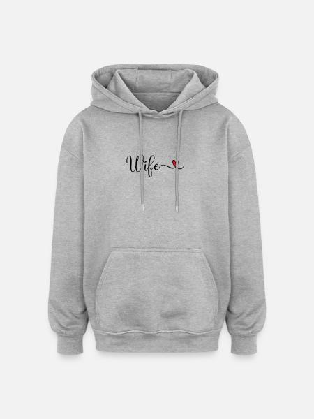 Wife - Oversized Unisex Hoodie - heather grey