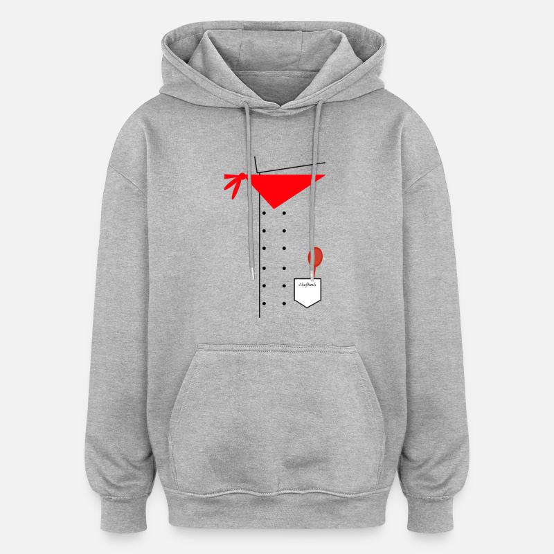 Cuisinier - Sweat à capuche oversize unisexe - gris chiné