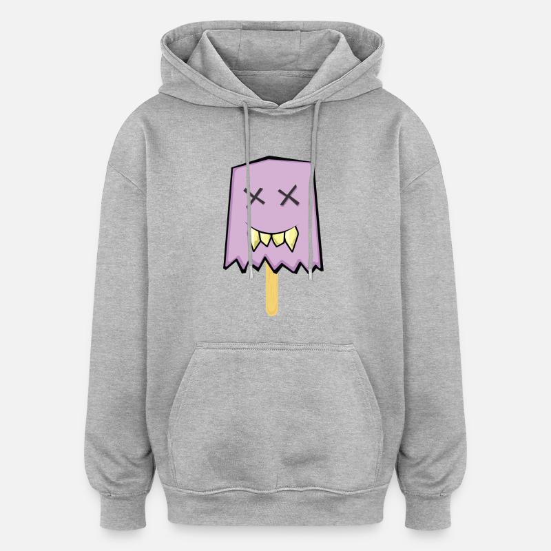 Ice Cream Monstre - Sweat à capuche oversize unisexe - gris chiné