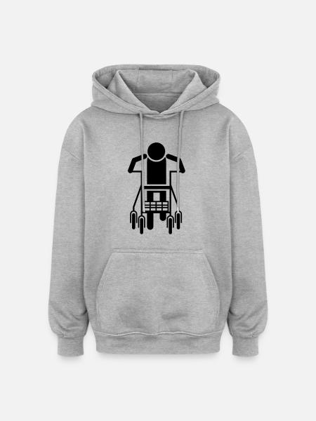 Walker - Oversized Unisex Hoodie - heather grey