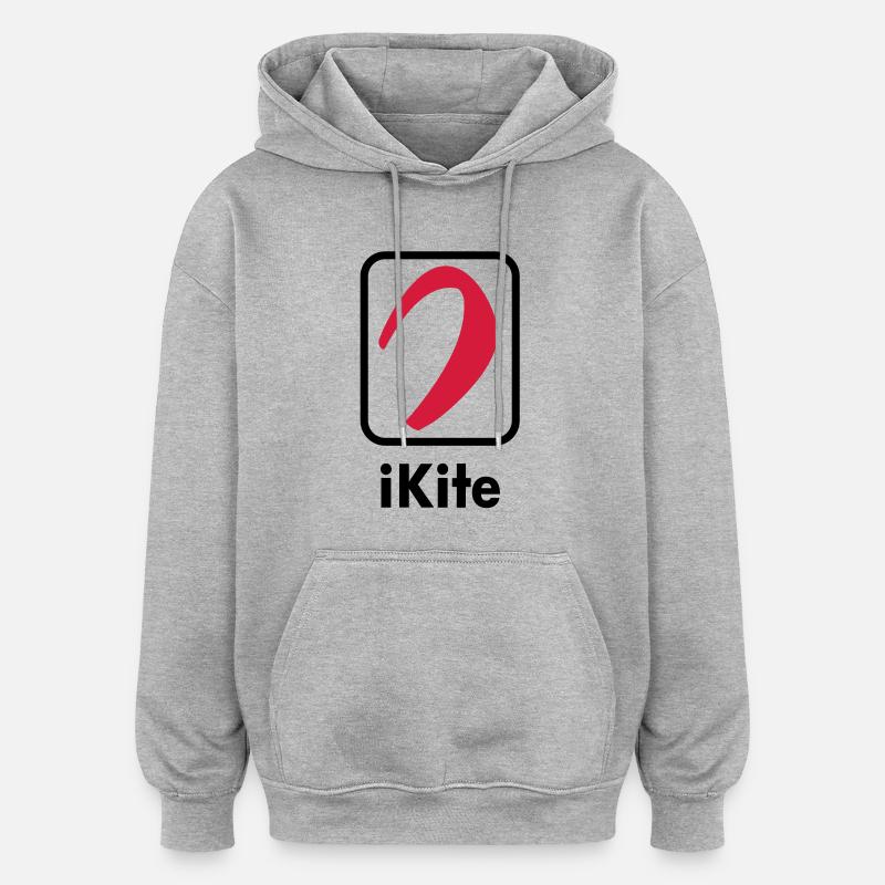 i_kite_kite_vec_2 en - Oversized Unisex Hoodie - heather grey
