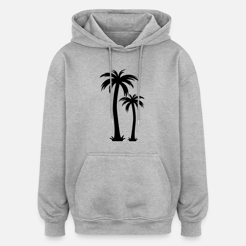 palmen - Sweat à capuche oversize unisexe - gris chiné