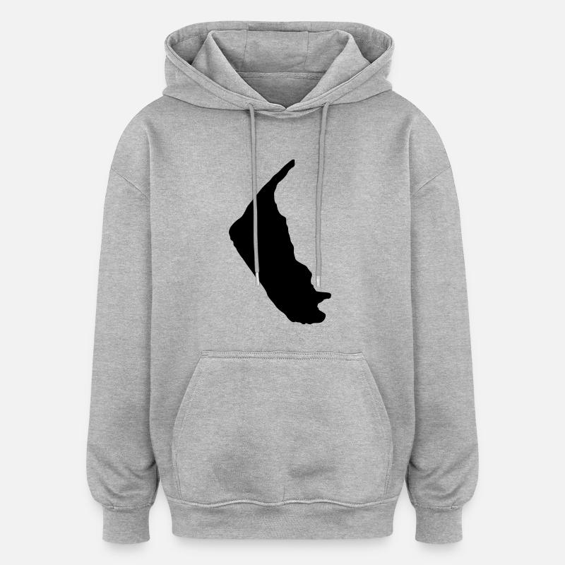Amrum - Oversized Unisex Hoodie - Grau meliert