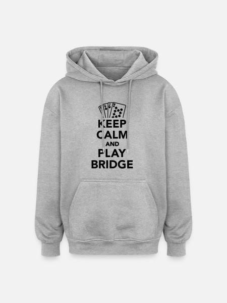 Bridge - Oversized Unisex Hoodie - Grau meliert