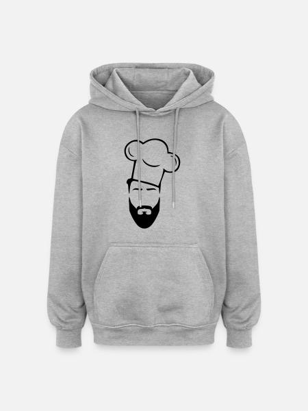 koch design - Oversized Unisex Hoodie - Grau meliert