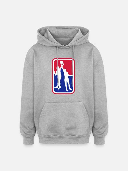basketball_3_g1 - Oversized Unisex Hoodie - Grau meliert