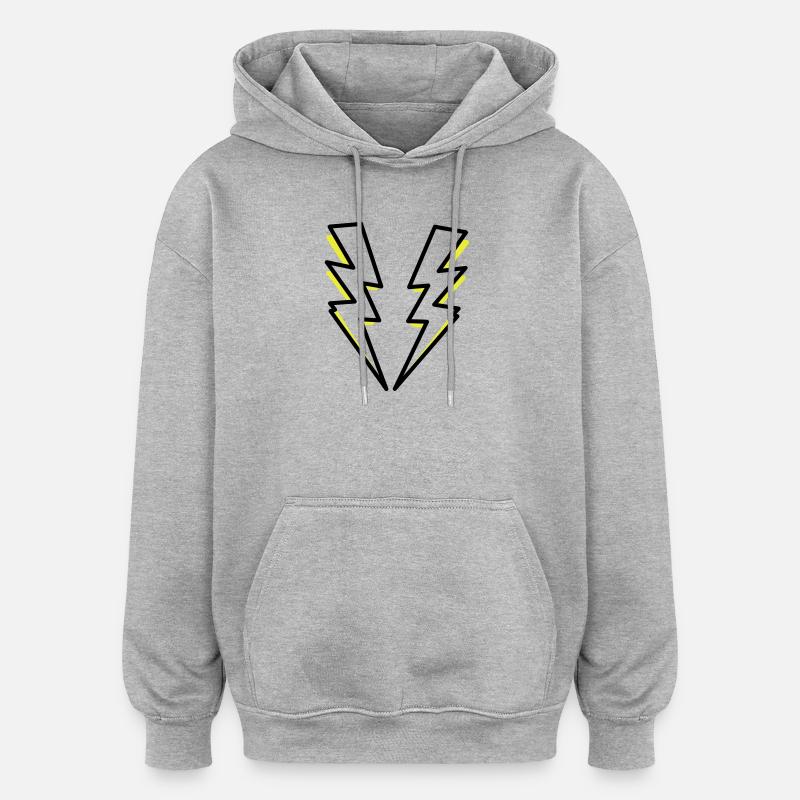 Lightning flash lighting - Oversized Unisex Hoodie - heather grey