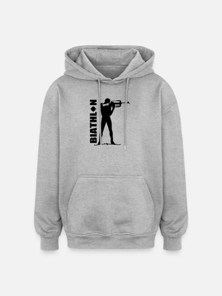Biathlon - Oversized Unisex Hoodie - heather grey