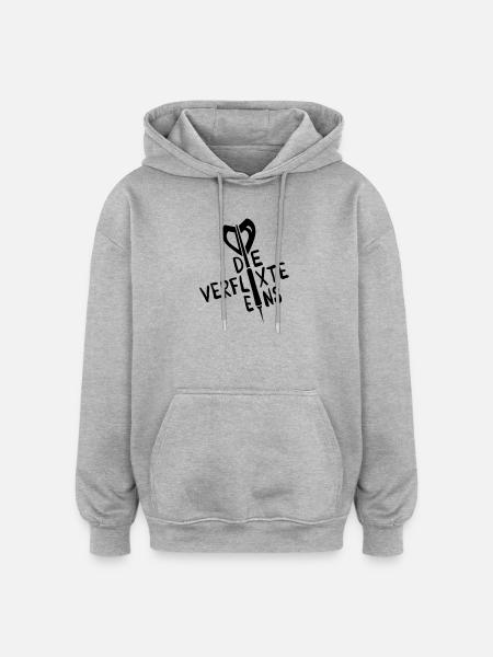 dart sport humor - Oversized Unisex Hoodie - Grau meliert