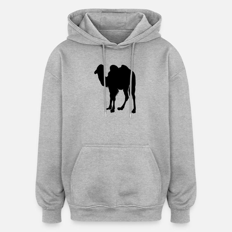 Kamel, Kamel - Oversized Unisex Hoodie - Grau meliert