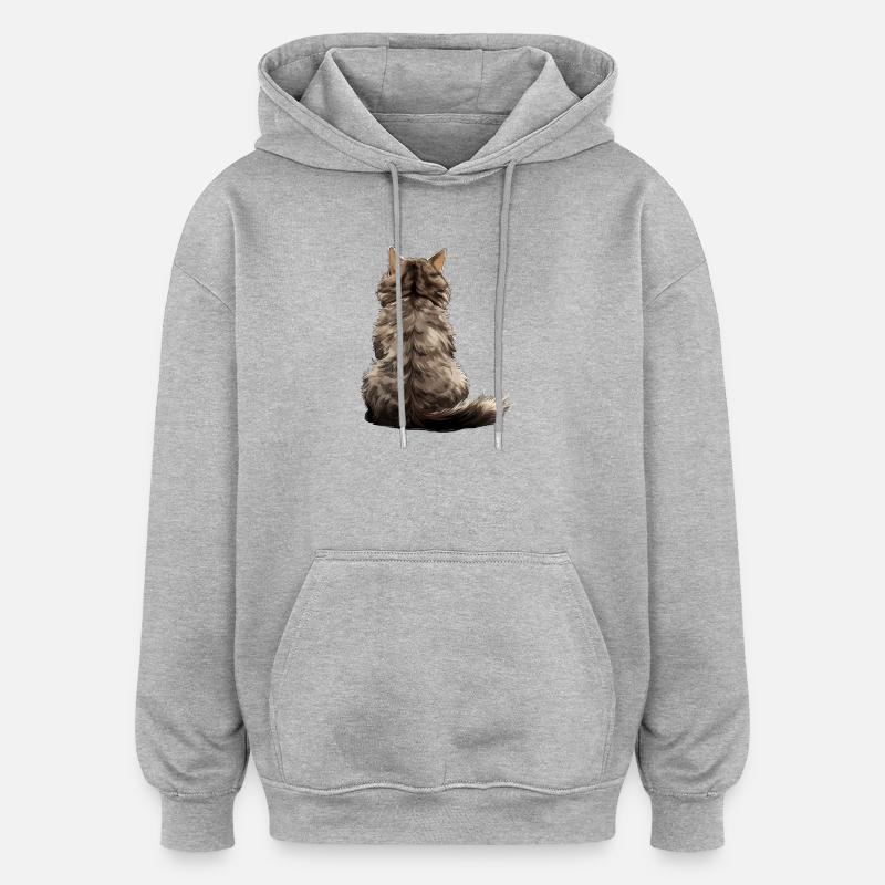 Selkirk Rex - Sweat à capuche oversize unisexe - gris chiné
