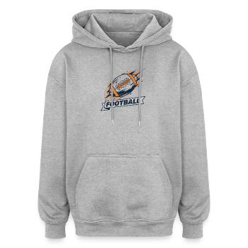 Dynamic football swirl logo - Oversized Unisex Hoodie - heather grey - Front - Noah (186cm)