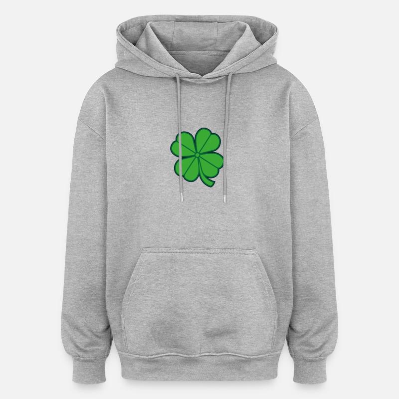 Trèfle - Sweat à capuche oversize unisexe - gris chiné