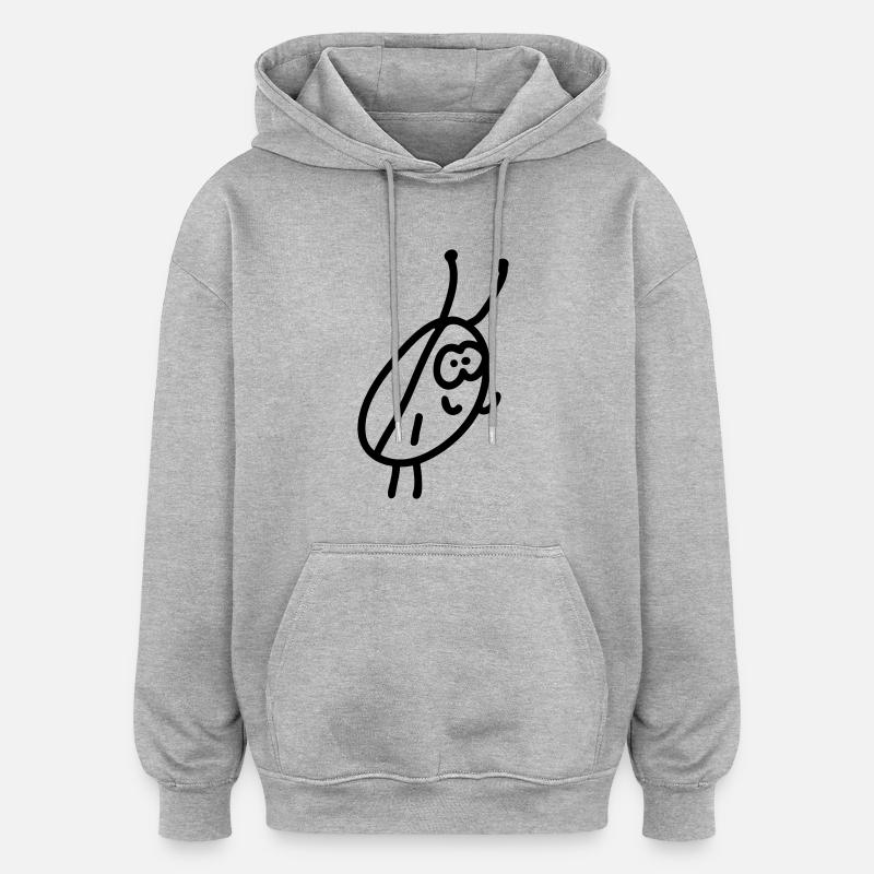 Cockroach - cafard - Line - Sweat à capuche oversize unisexe - gris chiné