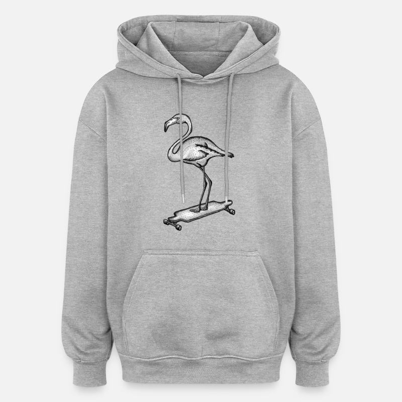 Flamingo Longboard - Sweat à capuche oversize unisexe - gris chiné