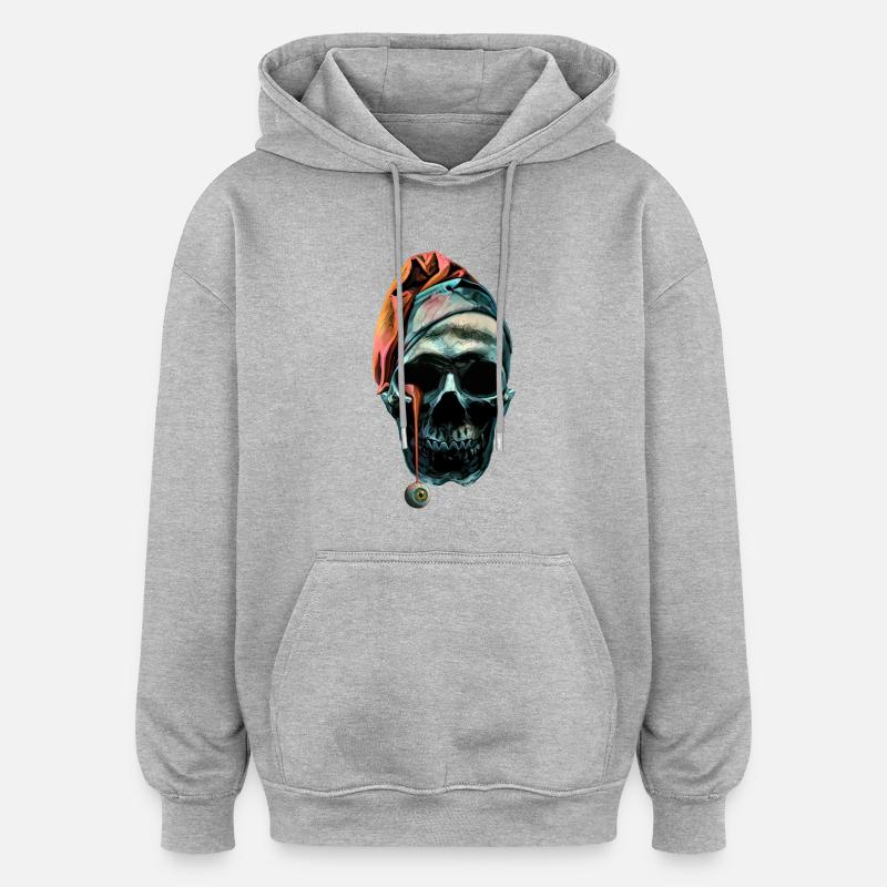 GLOBE OCULAIRE - Sweat à capuche oversize unisexe - gris chiné