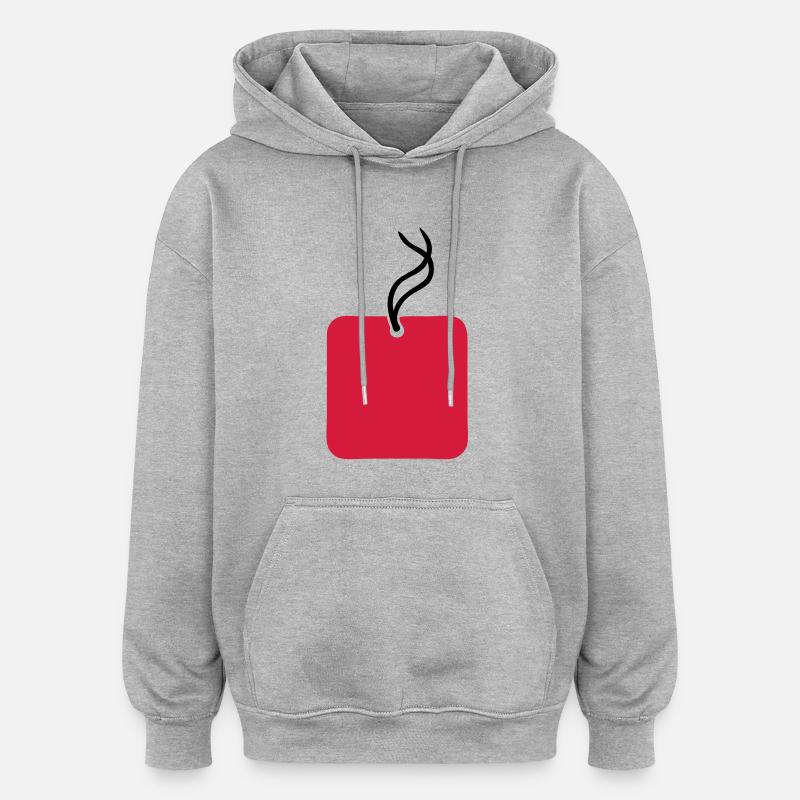 etiquette vierge6 - Sweat à capuche oversize unisexe - gris chiné