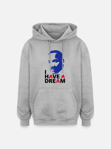 MARTIN LUTHER KING - Oversized Unisex Hoodie - heather grey