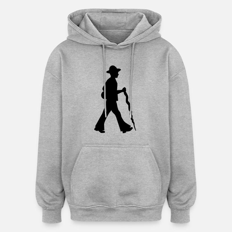 Charpentier - Sweat à capuche oversize unisexe - gris chiné