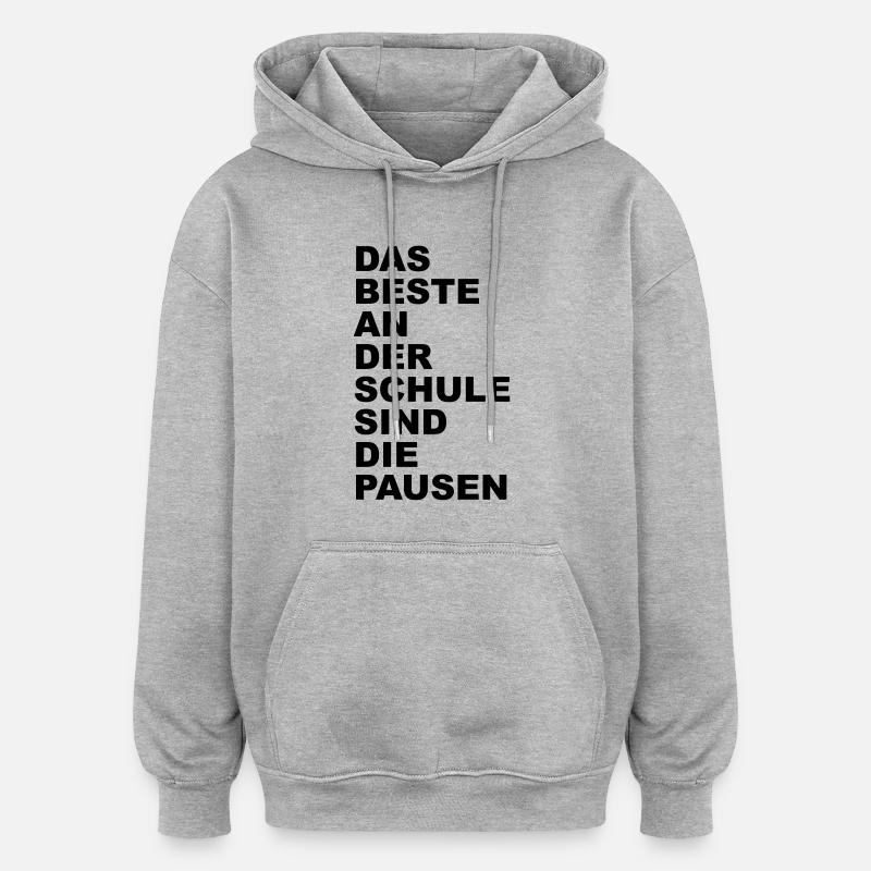 Das Beste der Schule - Oversized Unisex Hoodie - Grau meliert