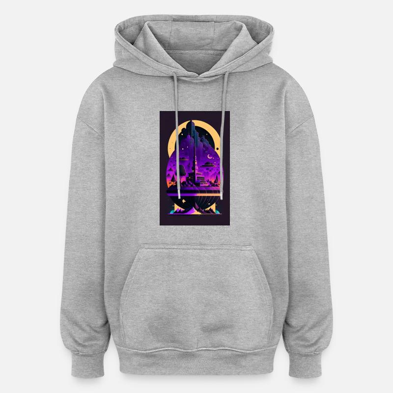 ORIGINALE KUNST - Oversized Unisex Hoodie - Grau meliert