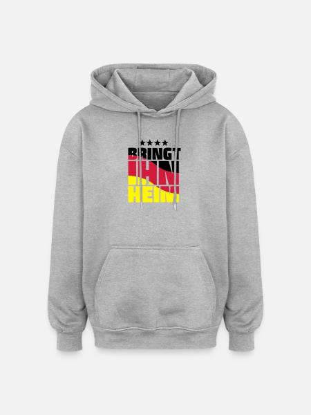 bringt ihn heim! WM pokal - Oversized Unisex Hoodie - Grau meliert