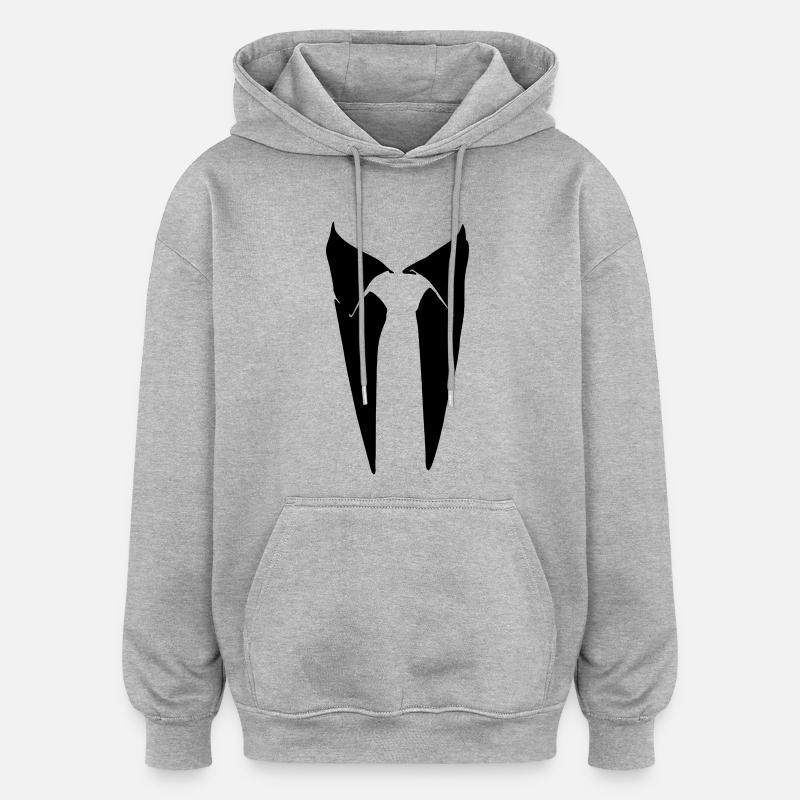 krawatte_1c - Sweat à capuche oversize unisexe - gris chiné