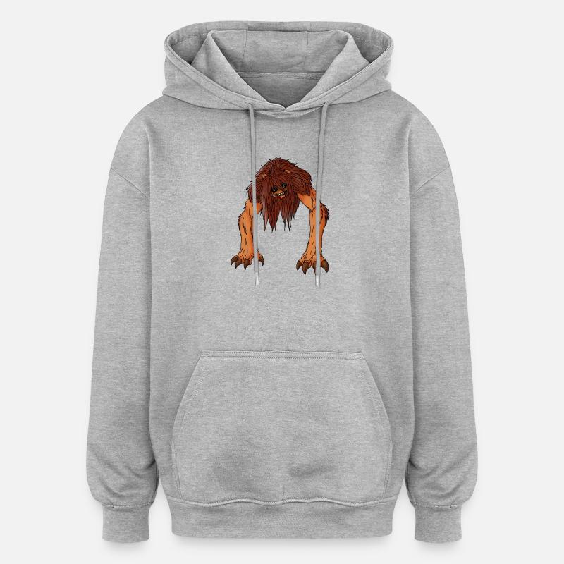 Cephalogre - Sweat à capuche oversize unisexe - gris chiné