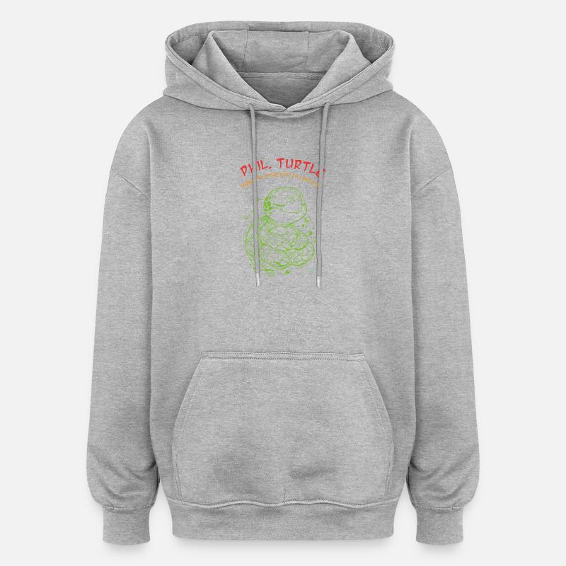 T-shirt Phil Turtle Zen Path - Sweat à capuche oversize unisexe - gris chiné