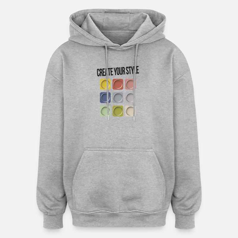 Create Your Style – Sei individuell - Oversized Unisex Hoodie - Grau meliert