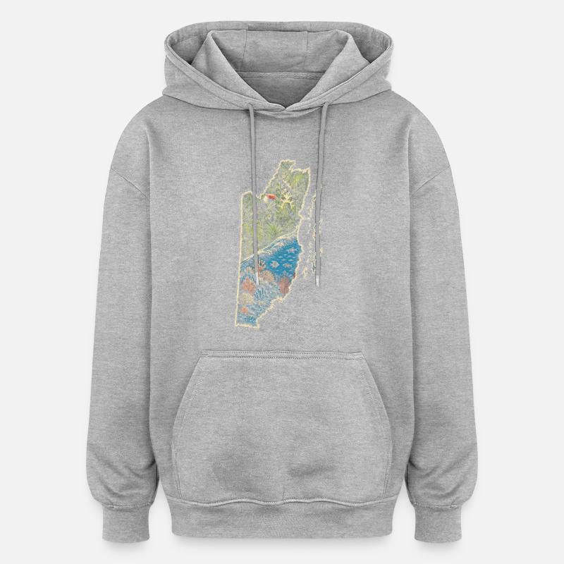 Belize Belizean Root - Oversized Unisex Hoodie - heather grey