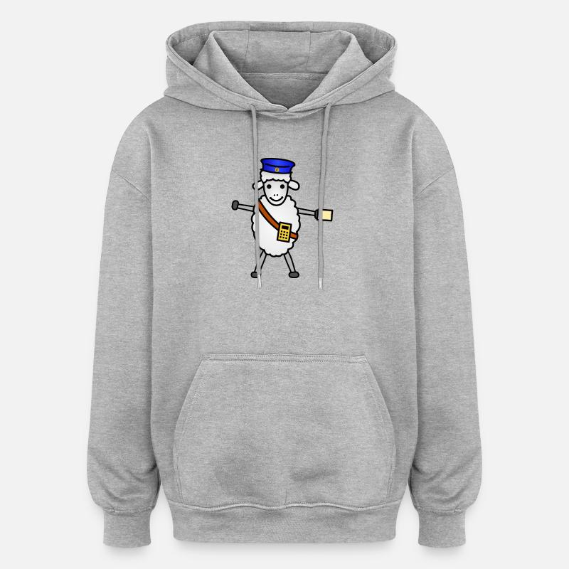 TIB_Schaf-ner_bunt - Oversized Unisex Hoodie - Grau meliert