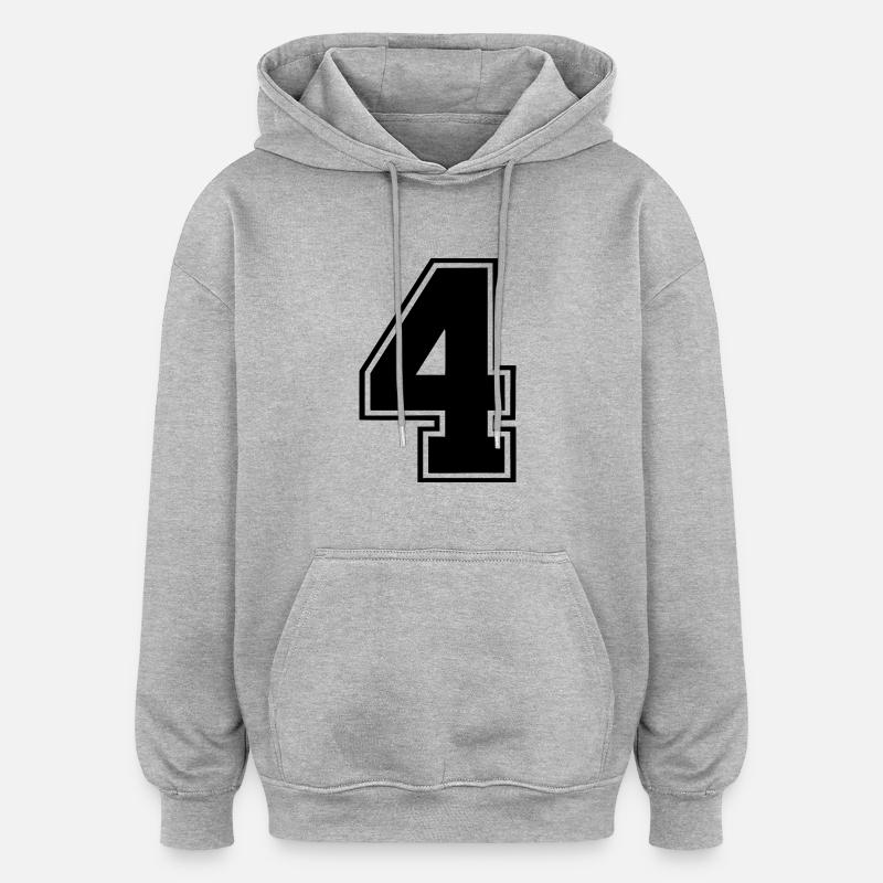 4 - Sweat à capuche oversize unisexe - gris chiné
