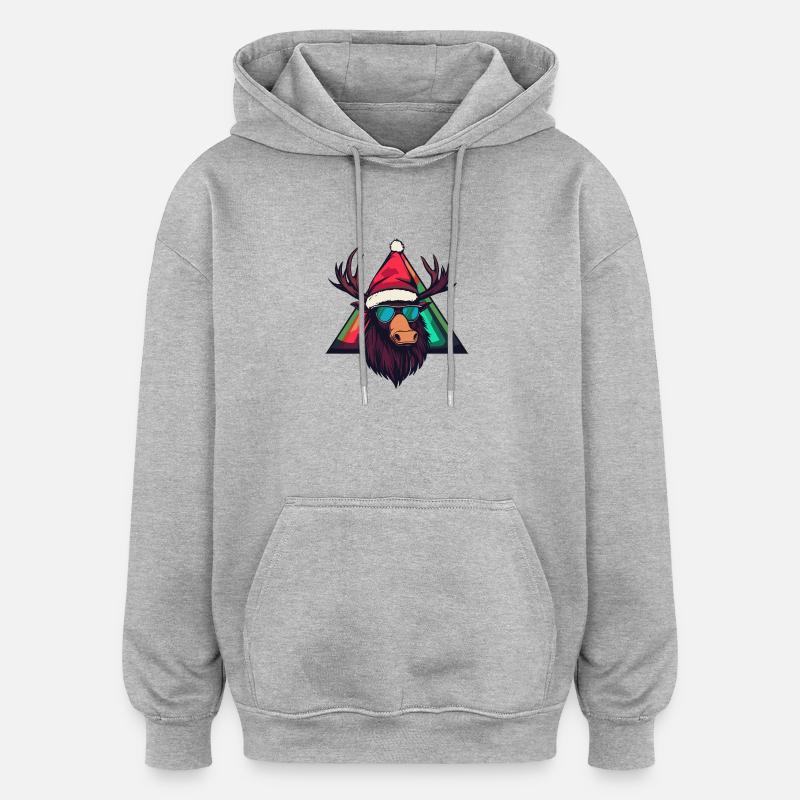 Orignal Noël Cool - Sweat à capuche oversize unisexe - gris chiné