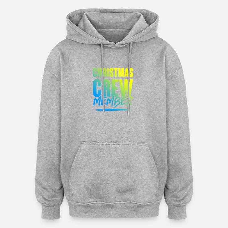 Équipage de Noël - Sweat à capuche oversize unisexe - gris chiné