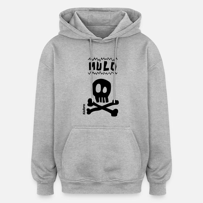 Mulo - Oversized Unisex Hoodie - Grau meliert