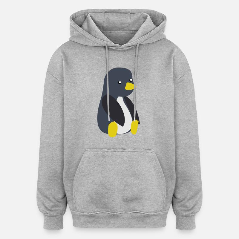 Penguin bébé - Sweat à capuche oversize unisexe - gris chiné