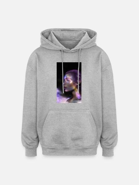 goodnight n go - Oversized Unisex Hoodie - heather grey