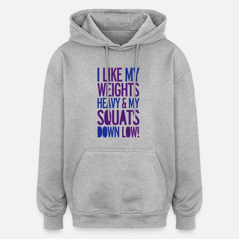 Squat - Sweat à capuche oversize unisexe - gris chiné