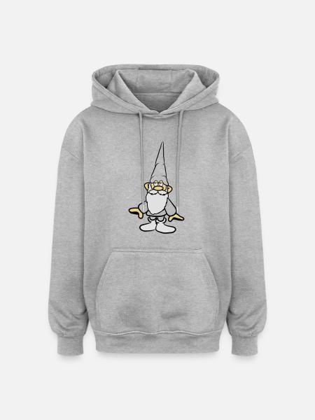 Dwarf cool belt - Oversized Unisex Hoodie - heather grey