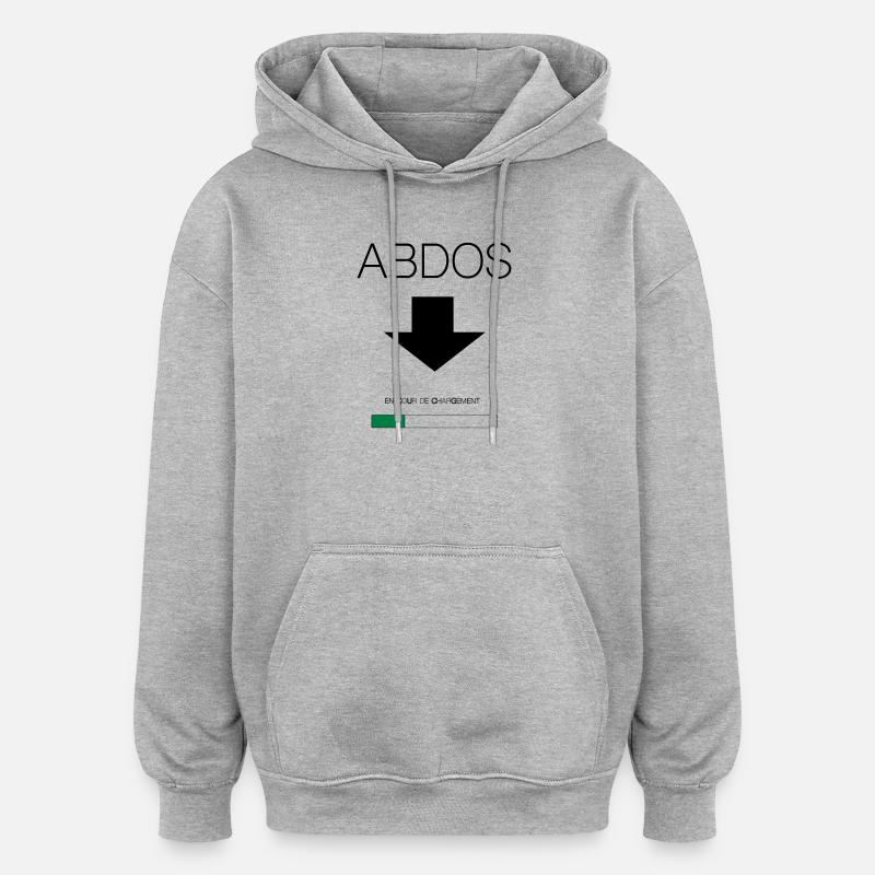 abdo - Sweat à capuche oversize unisexe - gris chiné