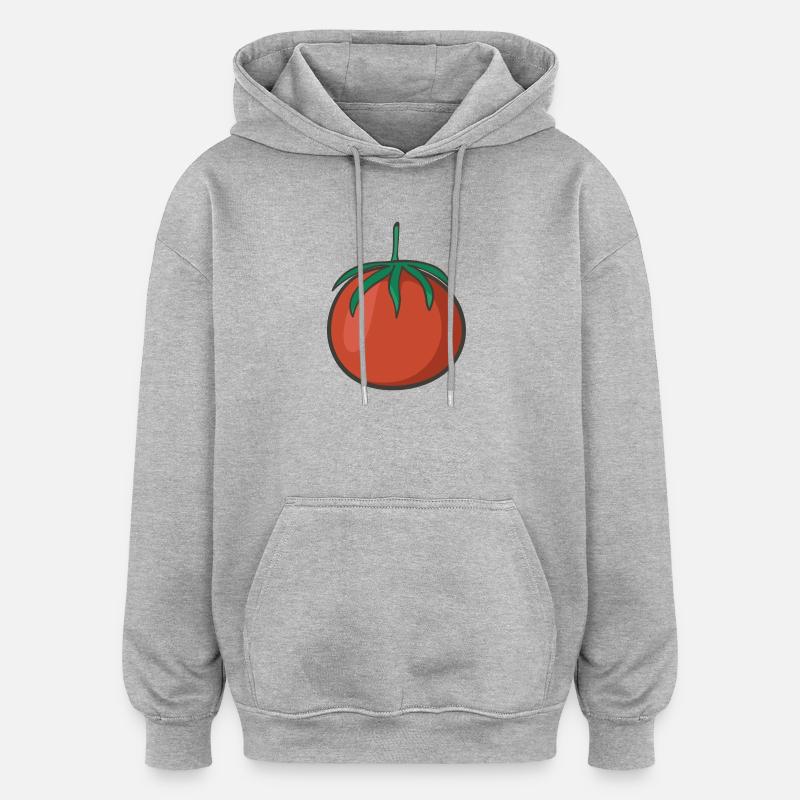 Tomate - Sweat à capuche oversize unisexe - gris chiné