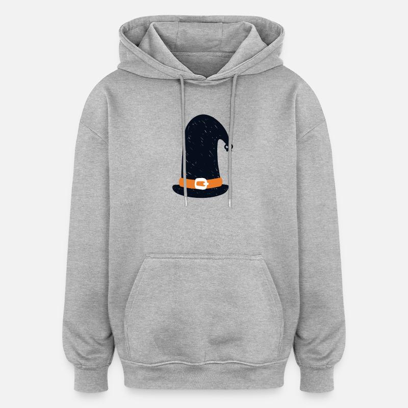 witch hat - Oversized Unisex Hoodie - heather grey