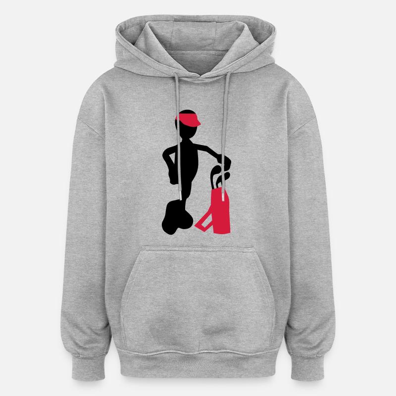 golf - Sweat à capuche oversize unisexe - gris chiné