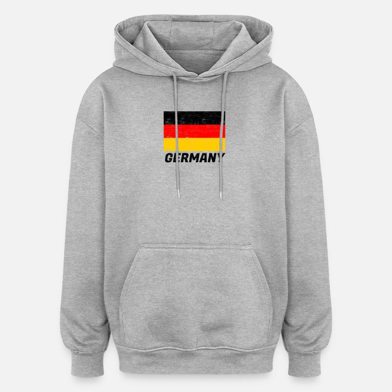 drapeau Allemagne - Sweat à capuche oversize unisexe - gris chiné