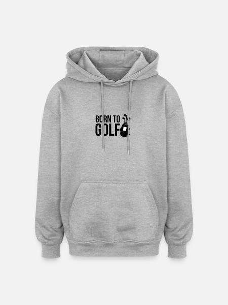 Golf Golf Golf Club Caddy Gift Golf Shirt - Oversized Unisex Hoodie - heather grey