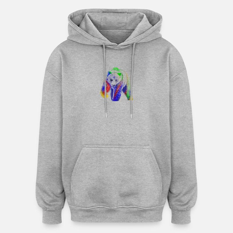 Porter - Sweat à capuche oversize unisexe - gris chiné